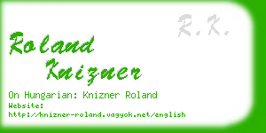 roland knizner business card